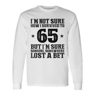 Vintage 65 Birthday 65 Year Old Birthday 65Th Bday Long Sleeve T-Shirt - Thegiftio UK