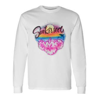 Vintage Retro Larsson Sun Kissed Midnight Sun Graphic Long Sleeve T-Shirt - Thegiftio UK