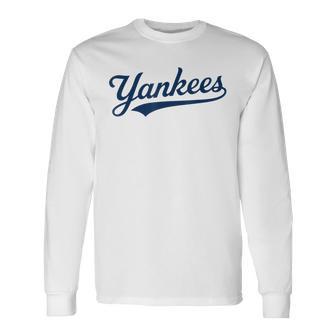Vintage Yankee Name Personalized Long Sleeve T-Shirt | Mazezy