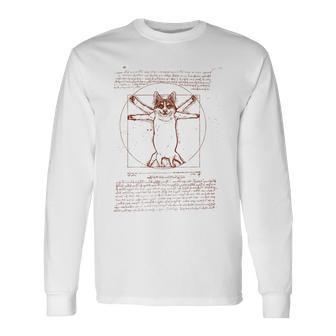 Vitruvian Corgi 長袖Tシャツ - Kawaiitshirt