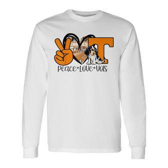 Vols Peace Love Vols Long Sleeve T-Shirt - Thegiftio UK