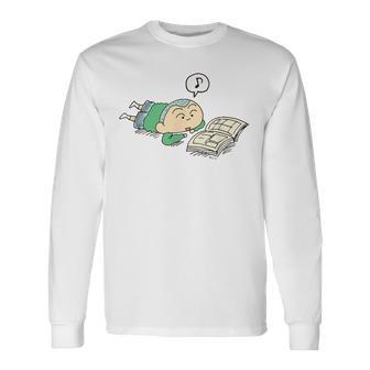 【まんが】クレヨンしんちゃん ごきげんマサオくん 長袖Tシャツ - Kawaiitshirt