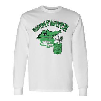 かわいいワニのクロコダイルグラフィックジャングルtシャツtシャツ 長袖Tシャツ - Kawaiitshirt