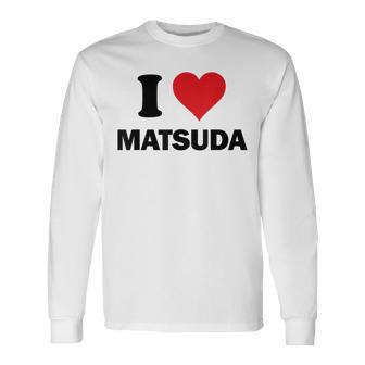 アイハート 松田 日本 愛 日本土産 長袖Tシャツ - Kawaiitshirt