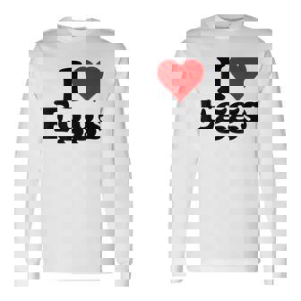 アイラブエッグアイハートエッグ 長袖Tシャツ - Kawaiitshirt