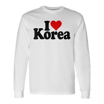 アイラブハートコリア韓国カルチャー 長袖Tシャツ - Kawaiitshirt
