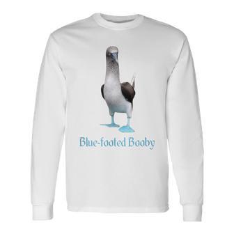 アオアシカツオドリの品種鳥類学 長袖Tシャツ - Kawaiitshirt