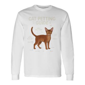 アビシニアン猫ふれあいガイド 面白い猫好き 長袖Tシャツ - Kawaiitshirt