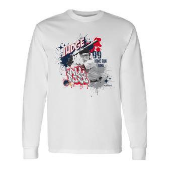 アーロン・ジャッジ・ニューヨーク・ベースボール・スケット・ワン×Mlb選手 長袖Tシャツ - Kawaiitshirt