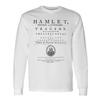 ウィリアム・シェイクスピア ハムレットシャツ 文学シアターギフト 長袖Tシャツ - Kawaiitshirt