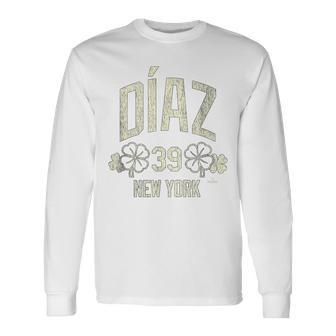 エドウィン・ディアス ニューヨーク野球 セント・パトリックのクローバー Mlbpa 長袖Tシャツ - Kawaiitshirt