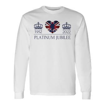 エリザベス女王プラチナジュビリー70年イギリス国旗 長袖Tシャツ - Kawaiitshirt
