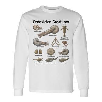 オルドビス紀の生き物 古生物学 古代海洋生物 長袖Tシャツ - Kawaiitshirt