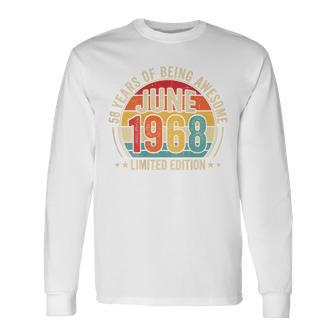 オンバック 1968年6月から素晴らしいヴィンテージレトロ58歳の誕生日 長袖Tシャツ - Kawaiitshirt