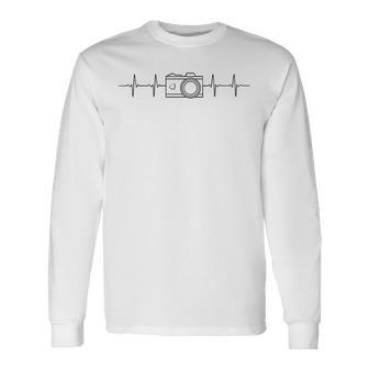 カメラマン 写真カメラ 心拍 Ecg カメラマン 長袖Tシャツ - Kawaiitshirt