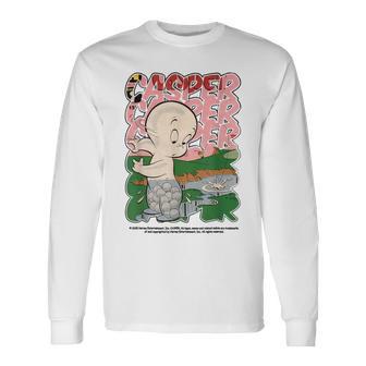 キャスパー 映画 クラシック レトロ コミック スタイル 長袖Tシャツ - Kawaiitshirt
