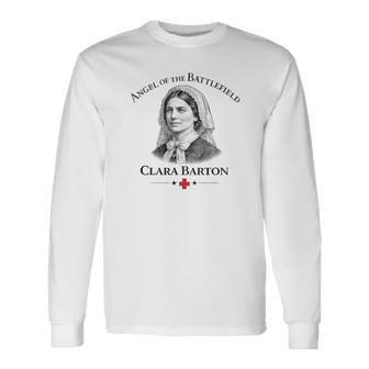 クララ・バートン 戦場の天使 南北戦争看護師 長袖Tシャツ - Kawaiitshirt