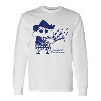 クレヨンしんちゃん スコティッシュ風間君 長袖Tシャツ - Kawaiitshirt