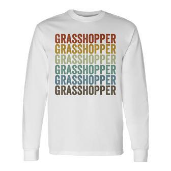 グラスホッパー レトロ 長袖Tシャツ - Kawaiitshirt