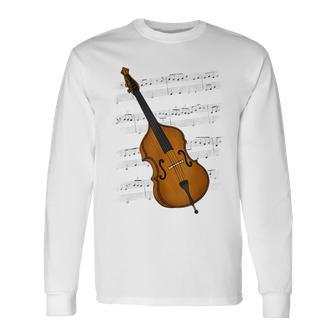 コントラバス講師 ベーシスト ジャズミュージシャン 長袖Tシャツ - Kawaiitshirt