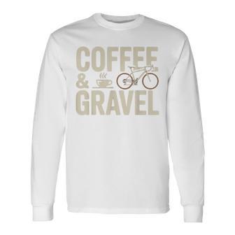 コーヒー&グラベル グラベル グラベルバイク グラベルバイカー オフロードバイク 長袖Tシャツ - Kawaiitshirt