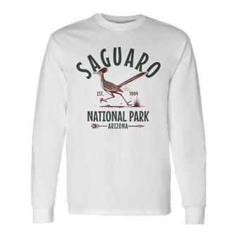 サグアロツーソン アリゾナ国立公園 ロードランナー お土産 長袖tシャツ 長袖Tシャツ - Kawaiitshirt