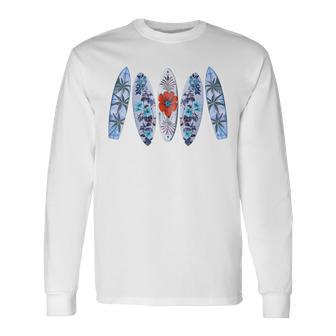 サーフィン サーフボード ヴィンテージ レトロ サーフボーダー ビーチ サーフィン 長袖Tシャツ - Kawaiitshirt