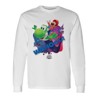 ザ・スーパーマリオギャラクシー・ムービー Wahootar Ride 長袖Tシャツ - Kawaiitshirt