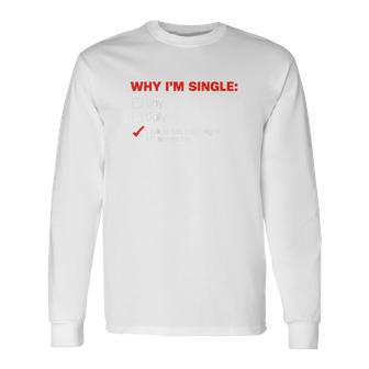 シングルライフのユーモア 長袖Tシャツ - Kawaiitshirt