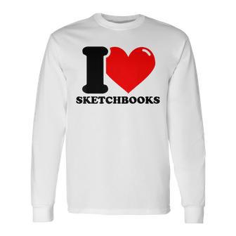 スケッチブックが大好き 長袖Tシャツ - Kawaiitshirt