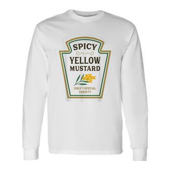 スパイシーイエローマスタードのみ 1 スペシャルバラエティ おもしろマスタード 長袖Tシャツ - Kawaiitshirt