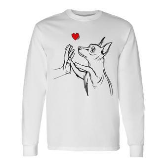 ドワーフピンシャーラブミニチュアピンシャー 長袖Tシャツ - Kawaiitshirt