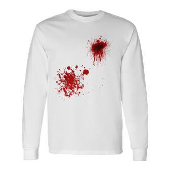 ハロウィン用血しぶき 長袖Tシャツ - Kawaiitshirt
