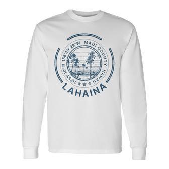 ハワイ ラハイナ マウイ レトロ ハワイアン 長袖Tシャツ - Kawaiitshirt