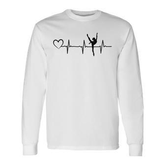 バレリーナ ハートビート ハート バレリーナ バレエ ハートビート 長袖Tシャツ - Kawaiitshirt