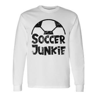 ビンテージ サッカー ジャンキー 長袖Tシャツ - Kawaiitshirt