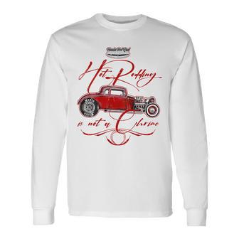 ホットロッド ホットロッド ハイボーイ T-バケツ ロッカリー 1930年代 ピンストライプ 長袖Tシャツ - Kawaiitshirt
