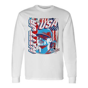 ボビー・ウィット・ジュニアインターナショナル・ベースボールアメリカ Mlbpa 長袖Tシャツ - Kawaiitshirt