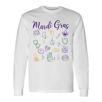 マルディグラ2025、マルディグラクルーズ、ニューオーリンズルイジアナ 長袖Tシャツ - Kawaiitshirt