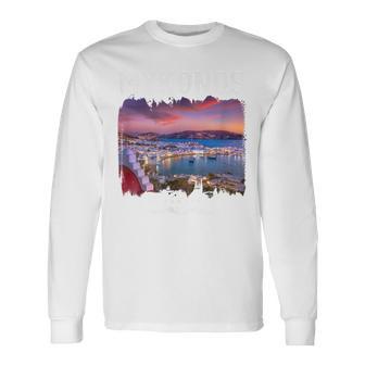 ミコノス島 お土産ミコノス ギリシャミコノス 長袖Tシャツ - Kawaiitshirt