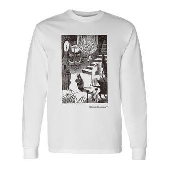 ムーミン 真夜中に起きる ムーミン谷の冬 長袖Tシャツ - Kawaiitshirt