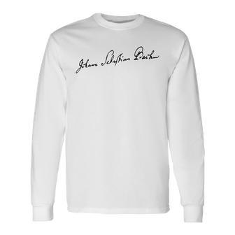 ヨハン・セバスティアン・バッハのサイン。 長袖Tシャツ - Kawaiitshirt