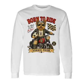 ヨーキー ライド バイク 遊び フットボール サッカー Digor 長袖Tシャツ - Kawaiitshirt