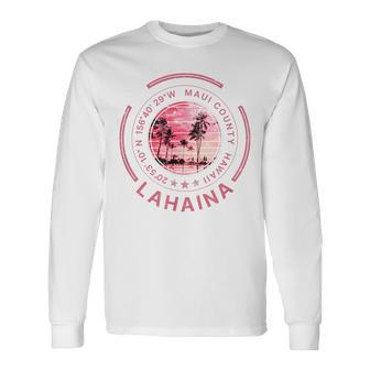 ラハイナ ハワイ マウイ レトロ ハワイアン 長袖Tシャツ - Kawaiitshirt