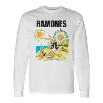 ラモーンズ ロックアウェイ ビーチ 長袖Tシャツ - Kawaiitshirt