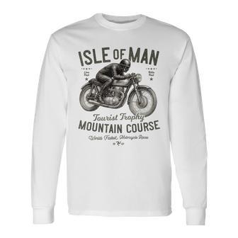 レトロ マン島 Tt レース ヴィンテージ レーシング バイクレース 長袖Tシャツ - Kawaiitshirt