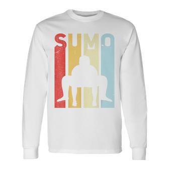 ヴィンテージ 相撲 扇子 レトロ 相撲 長袖Tシャツ - Kawaiitshirt