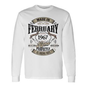 ヴィンテージ還暦伝説 1967年2月 60歳の贈り物 長袖Tシャツ - Kawaiitshirt
