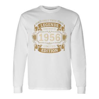 伝説は1956年にヴィンテージ70歳の誕生日に生まれました70歳 長袖Tシャツ - Kawaiitshirt
