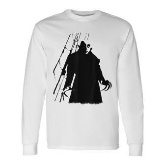 吸血鬼古典ホラー映画吸血サイレント映画ampireilent Film Classic Horror Movie 長袖Tシャツ - Kawaiitshirt